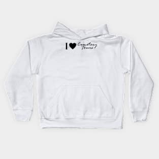 I Love Cemetery Tours Kids Hoodie